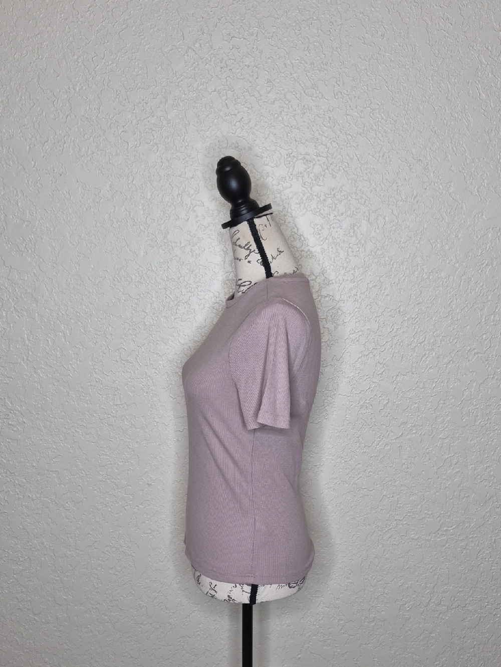 Just Fab Ribbed Short Sleeve Top Size M - Picture 2 of 6